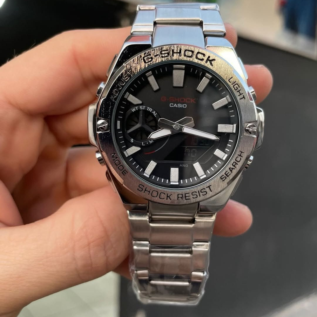 G-Shock Métal Argent & Noir