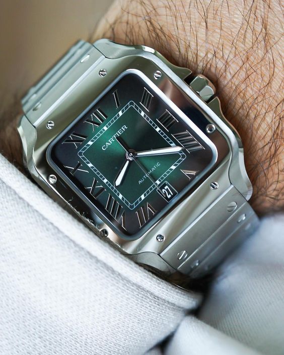 Cartier Santos Cadran vert
