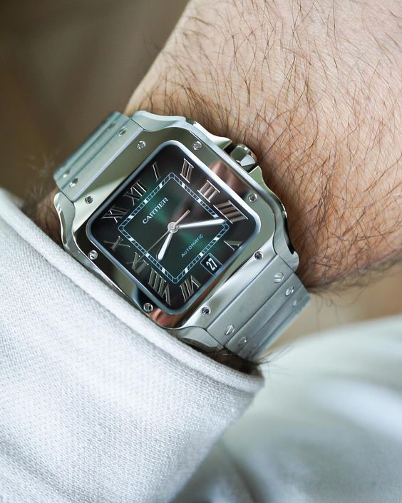 Cartier Santos Cadran vert