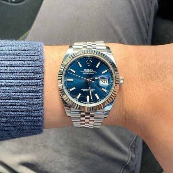 Rolex Datjust  Bleu