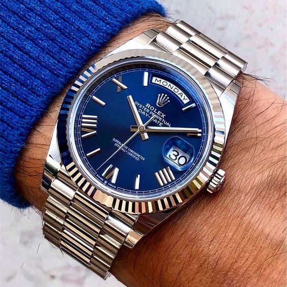 Rolex Day Date Bleu