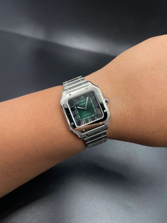 Cartier Santos Cadran vert