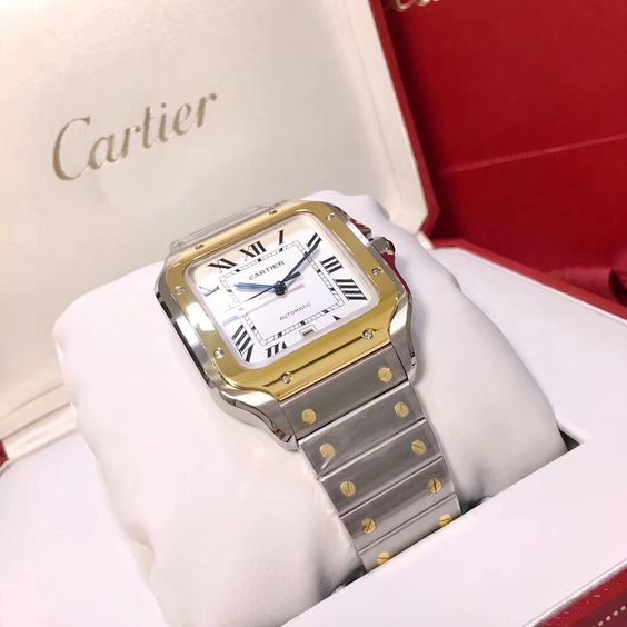 Cartier Santos or et acier