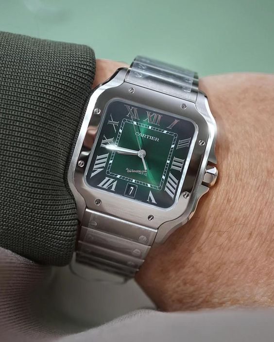 Cartier Santos Cadran vert