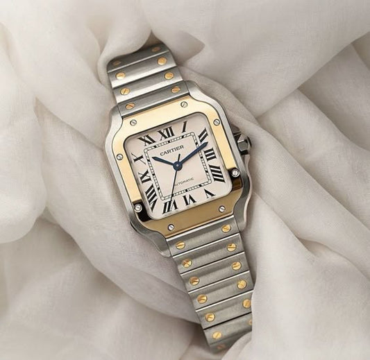 Cartier Santos or et acier