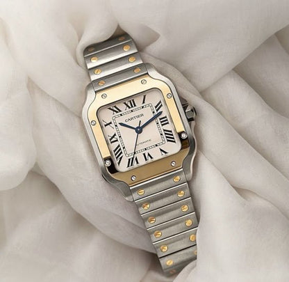 Cartier Santos or et acier